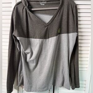 Jed North Charcoal and Light Gray V-Neck Shirt